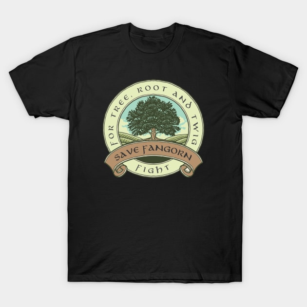 Save Fangorn - Fight - Fantasy T-Shirt by Fenay-Designs